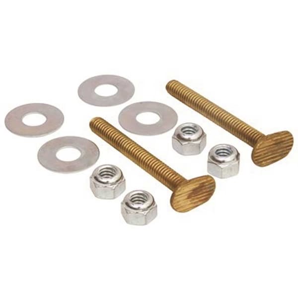 Proplus 5/16 x 21/4 Brass SnapOff Toilet Flange Bolts Bronze 10142 Zoro